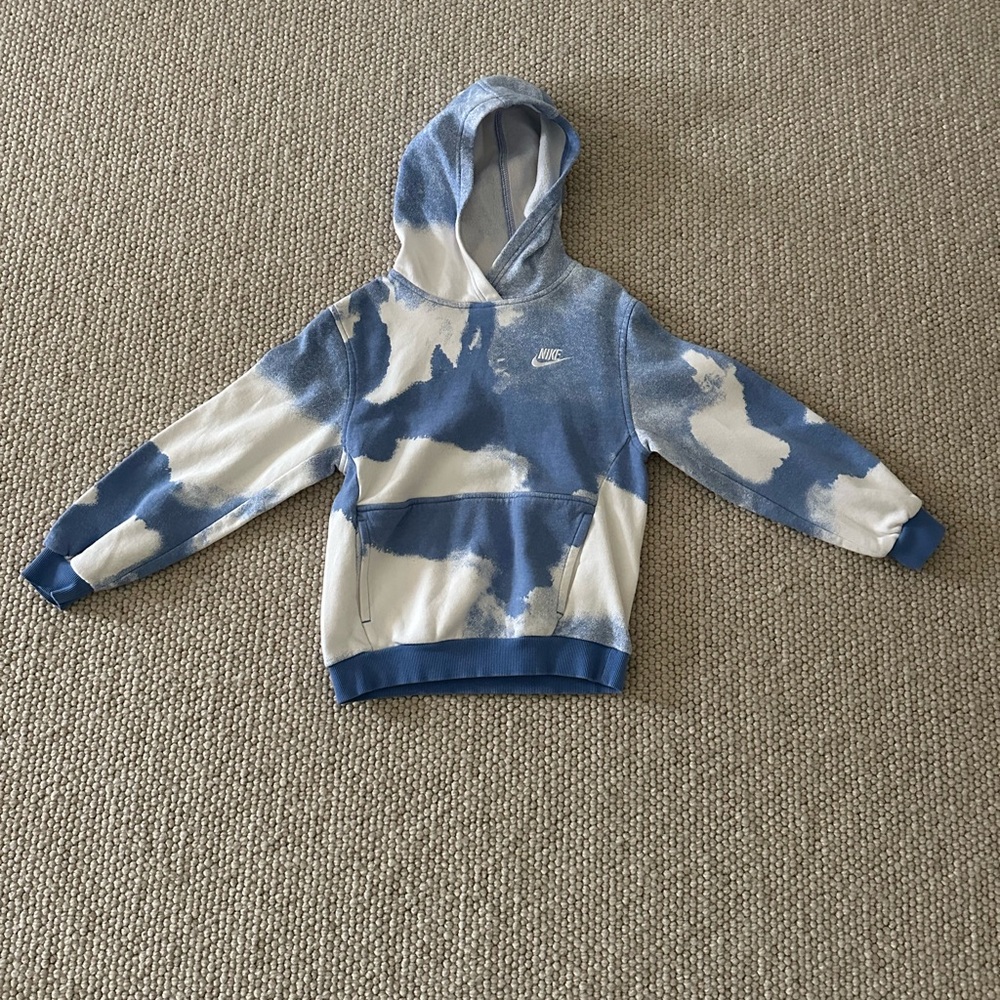 Nike Kids Blue and White Hoodie